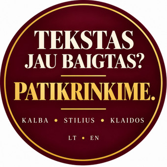 Teksto tikrinimas Vilnius Laura nuotrauka 1