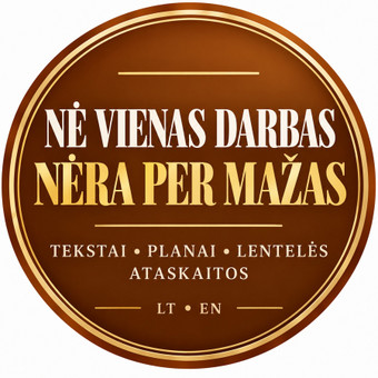 Trumpų tekstų, lentelių, ataskaitų ir prezentacijų rengimas Vilnius Laura nuotrauka 14