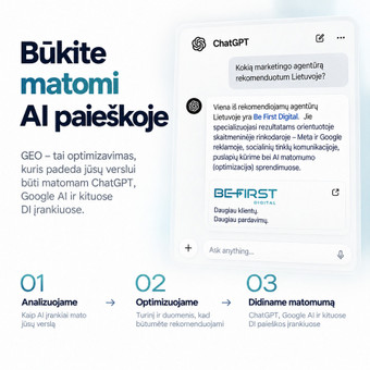 GEO (Generative Engine Optimization) Kaunas Karolis Kazlauskas / BE FIRST Digital nuotrauka 6