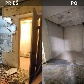 Vonios kapsulės griovimas Kaunas Griovimo darbai / LR DARBAI nuotrauka 5