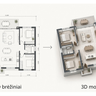 Objektų perkėlimas į 3D erdvę Vilnius Senstudio nuotrauka 4