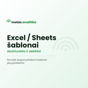 Excel / Sheets šablonai (skaičiuoklės, sekikliai) Kaunas Matas nuotrauka 9