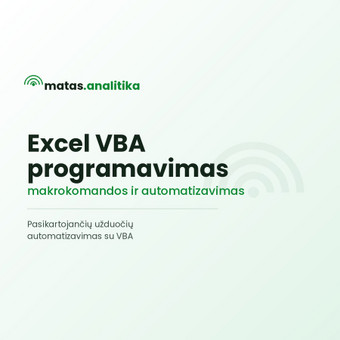 MS Excel VBA programavimas Kaunas Matas nuotrauka 3