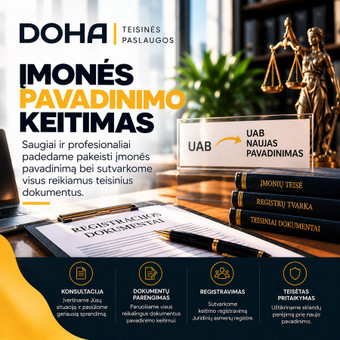 Įmonės pavadinimo keitimas Kaunas MB Doha nuotrauka 23