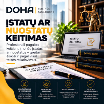 Įmonės buveinės adreso keitimas Kaunas MB Doha nuotrauka 27