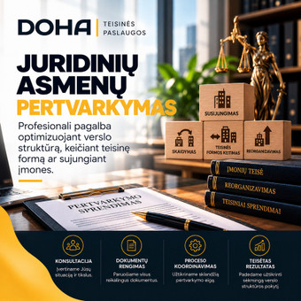 Juridinio asmens pertvarkymas Kaunas MB Doha nuotrauka 21