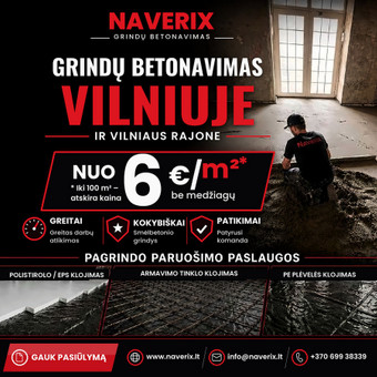 Grindų betonavimas Vilnius Betonavimo darbai nuotrauka 1