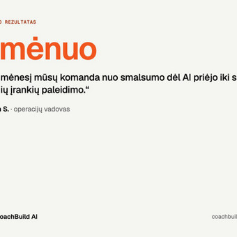 AI agentų kūrimas ir darbų automatizavimas Vilnius CoachBuildAI nuotrauka 6