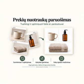 Pateiktos nuotraukos paruošimas Kaunas Parengiu prekių informaciją el. parduotuvėms nuotrauka 2