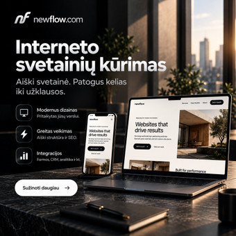 Interneto svetainių kūrimas Vilnius newflow nuotrauka 7