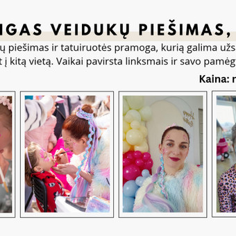 Spalvingas veidukų piešimas Panevėžys Piniavos padaužos nuotrauka 4