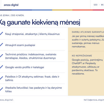 Vietinė paieška: Google verslo profilis Vilnius Areza Digital nuotrauka 7