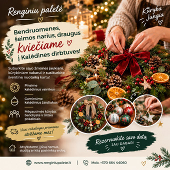 Edukacijos, dirbtuvės suaugusiems, vaikams, kolektyvams Vilnius Renginių paletė nuotrauka 6