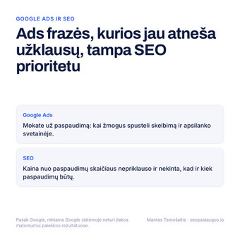 Google Ads reklama Vilnius Mantas Tamošaitis nuotrauka 4