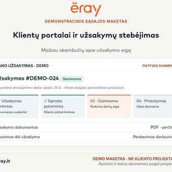 Klientų portalai ir užsakymų stebėjimas Plungės rajonas ERAY | Ernestas Pocius nuotrauka 4