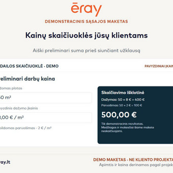 Kainų skaičiuoklės ir produktų konfigūratoriai Plungės rajonas ERAY | Ernestas Pocius nuotrauka 5