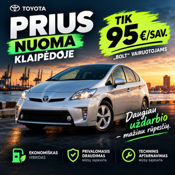 Toyota Prius nuoma Klaipėda MB BaltRent nuotrauka 2