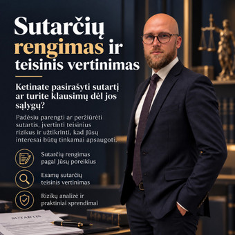 Sutarčių rengimas ir teisinis vertinimas Šiauliai Aistis Godliauskas nuotrauka 15