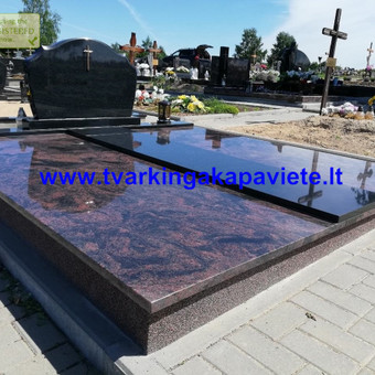 Plokštės kapams, kapų plokštės Vilnius TVARKINGA KAPAVIETĖ nuotrauka 10