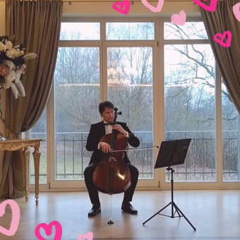 Violončelės muzika per ceremoniją Vilnius Ramancello nuotrauka 4