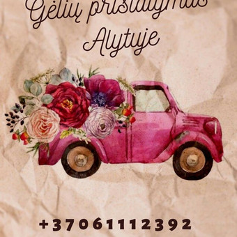 Alytaus mieste pristatymas 5€. Rajone pagal atstumą. + puokštės kaina Alytus Lina Šimanskienė nuotrauka 6 Gėlių pristatymas į namus Alytus Lina Šimanskienė nuotrauka 6