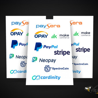 Paysera, Makecommerce, Opay, Stripe, Cardinity, Paypal, Spectrocoin, Neopay Panevėžys Vapsva Media, MB nuotrauka 4 Mokėjimo sistemų pajungimas Panevėžys Vapsva Media, MB nuotrauka 4