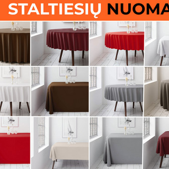 Apvali Staltiesė, Balta Baro Stalo Staltiesė, Juoda Baro Stalo Staltiesė, Raudona Baro Stalo Staltiesė, Stačiakampė Staltiesė. Vilnius Renginio Partneris nuotrauka 13 Staltiesių Nuoma Vilnius Renginio Partneris nuotrauka 13