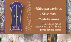 Siuvimas, siuvykla, siuvėjas Siuvimas, siuvykla, siuvėjas