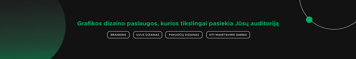 Ui/ux/branding/grafikos/pakuočių dizaino sprendimai