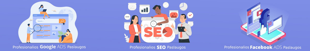 Ai, Seo, „Google Ads“, „Facebook Ads“ ir svetainių kūrimas