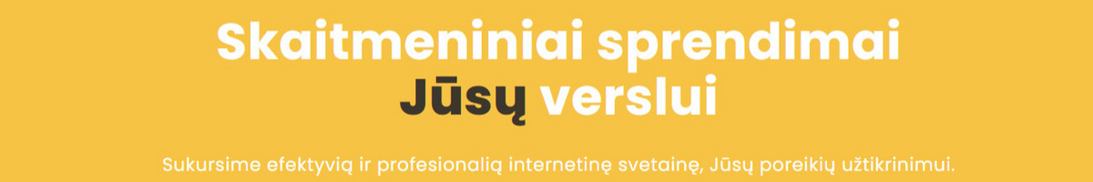 Internetinių svetainių ir el. parduotuvių kūrimas