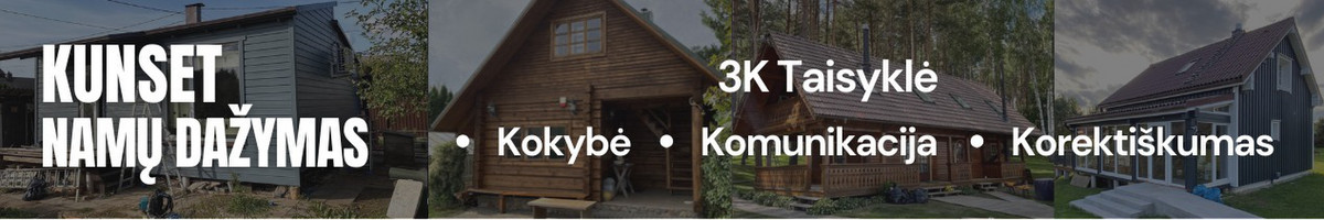 Medinių namų dažymas (Išskirtinės rekomendacijos)