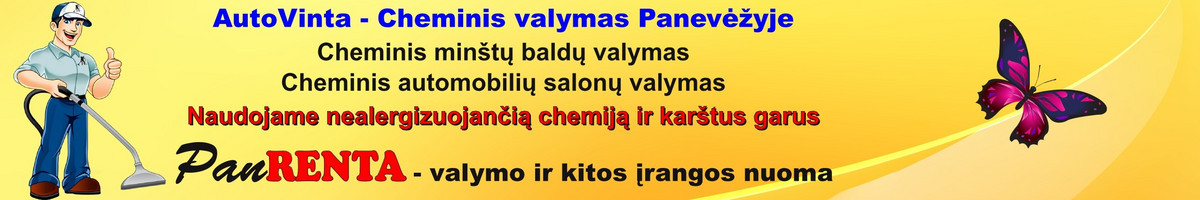 Cheminis baldų, autosalonų valymas / Valymo įrangos nuoma