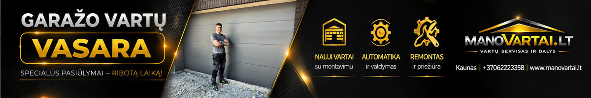 Garažo vartai, automatika, montavimas Greitai Ir Paprastai