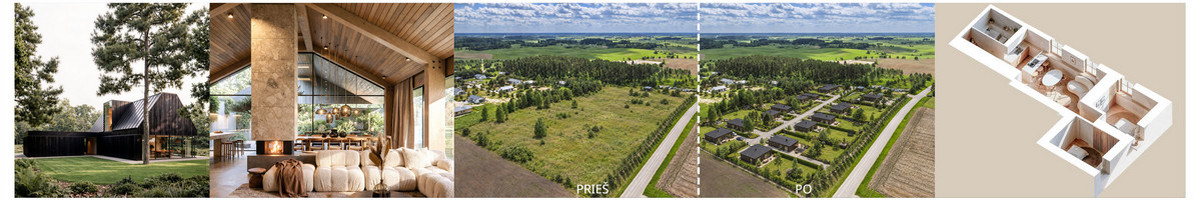 Interjerų projektai - 2d, 3d, vizualizacijos, brėžiniai