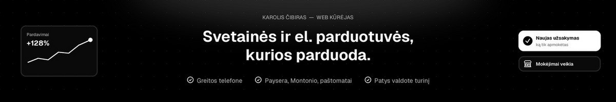 Web svetainės, el. parduotuvės, programėlės ir programavimas