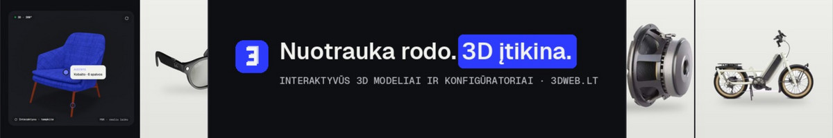 Interaktyvūs 3D produktų modeliai ir konfigūratoriai