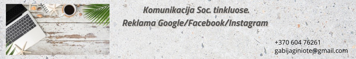 Google Reklama. Facebook/instagram reklama bei komunikacija.