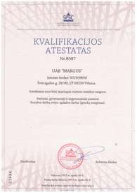 Sertifikatai, pažymėjimai ir kt.