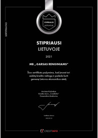 Sertifikatai, pažymėjimai ir kt.