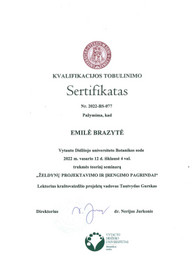 Sertifikatai, pažymėjimai ir kt.