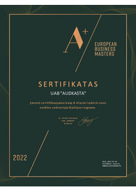 Sertifikatai, pažymėjimai ir kt.