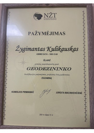 Sertifikatai, pažymėjimai ir kt.