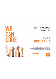 Sertifikatai, pažymėjimai ir kt.