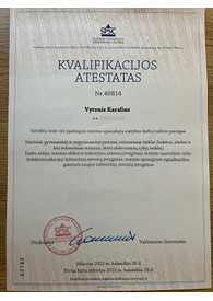 Sertifikatai, pažymėjimai ir kt.