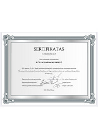 Sertifikatai, pažymėjimai ir kt.