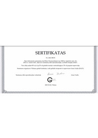 Sertifikatai, pažymėjimai ir kt.