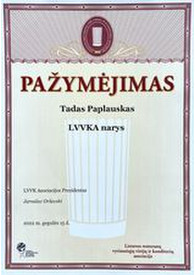 Sertifikatai, pažymėjimai ir kt.