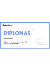Sertifikatai, pažymėjimai ir kt.