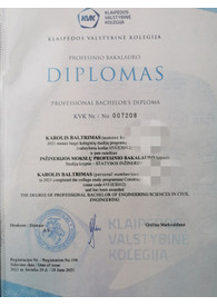 Sertifikatai, pažymėjimai ir kt.